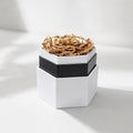 One in a Million™ White Hexagon Box | Gold Rose