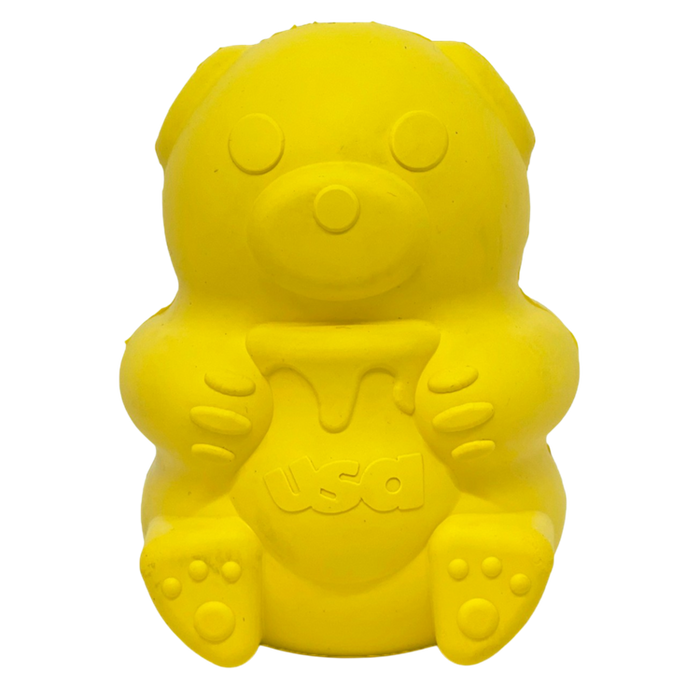 Honey Bear eDispenser - Durable Rubber Treat Dispenser for Dogs | USA Made