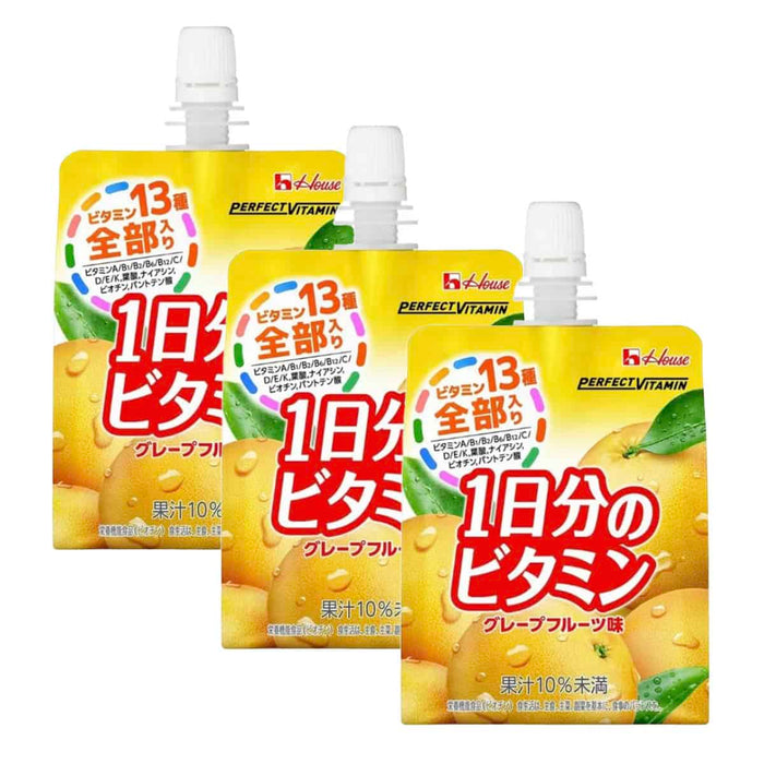 House Wellness Foods Perfect Vitamin Jelly Grapefruit Flavor 180 G x 3 Pcs