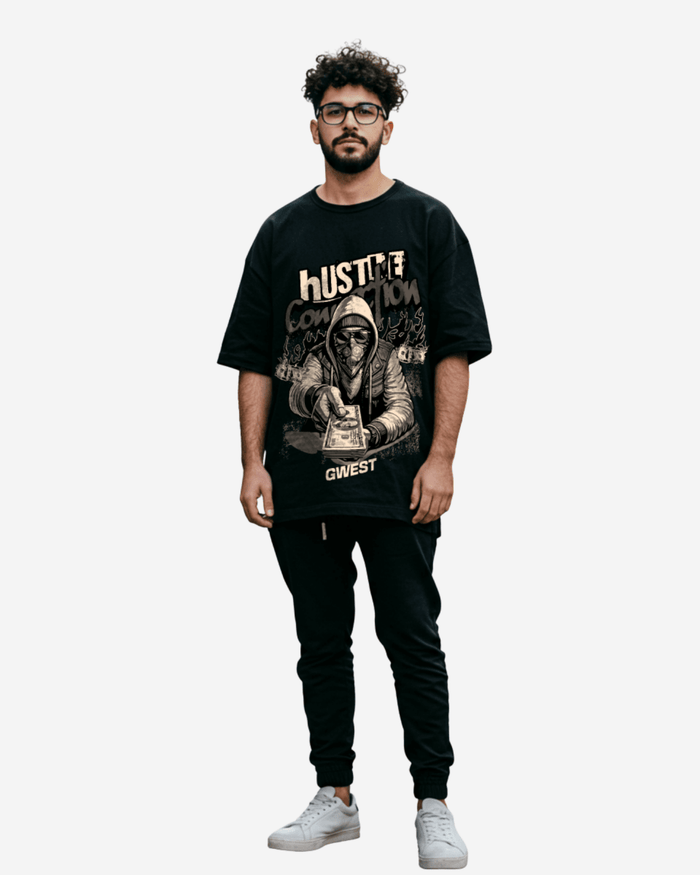 G West Hustle Connection Oversized T-Shirt Mens