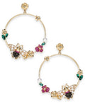 Thalia Sodi Gold-Tone Imitation Pearl & Crystal Bee Flower Drop Earring