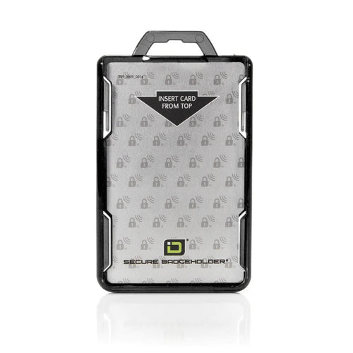 Secure Badge Holder BloxProx™ Lite PORTRAIT - Protects 125Khz HID Prox - 1 ID Card Holder