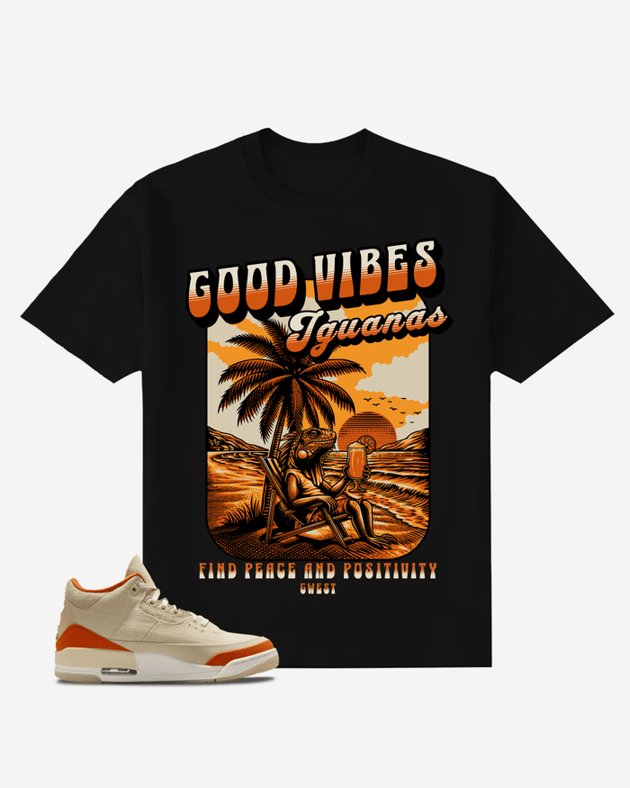 G West Iguana Relaxing on The Beach Oversized T-Shirt Mens