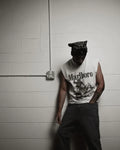 'Rugged' Man Vintage White Cut Off Tee