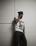 'Rugged' Man Vintage White Cut Off Tee