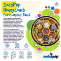 Honeycomb eBowl Deep Slow Feeder Dog Bowl for Enrichment | USA Made