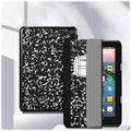Composition Book Theme Vegan Leather Folio Case - Amazon Fire 7 (2022)