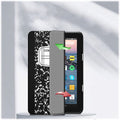 Composition Book Theme Vegan Leather Folio Case - Amazon Fire 7 (2022)