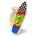 B3 Customs® Printed Ying Tang / Checkerboard Surfboard made from LEGO® bricks