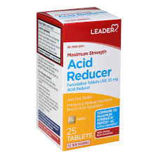 Leader™ Acid Reducer Famotidine 20 mg – Maximum Strength (25 Tablets)