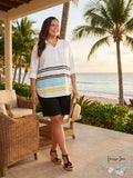 Lauren Ralph Lauren Plus Size Striped Linen Tunic, Size 2X