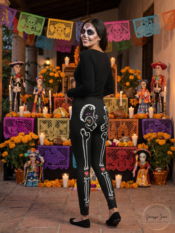 Womens Halloween Leggings, Size Small
