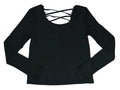 Derek Heart Juniors Rib-Knit Cage- Strappy Back Top