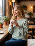 International Concepts Embellished Balloon-Sleeve Sweater