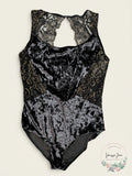 I.N.C. Women?s Velvet and Lace Bodysuit, Size Medium