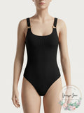 California Waves Womens Black Stretch O-Ring Moderate Coverage, Size Large