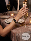 International Concepts Gold-Tone Multi-Stone Stretch Bracelet