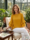 Alfani Women's Ruffled-Sleeve Zip-Back Top