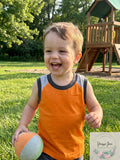 French Toast Boys’ Muscle Tee, Colorblocked Autumn Glory, 12Months
