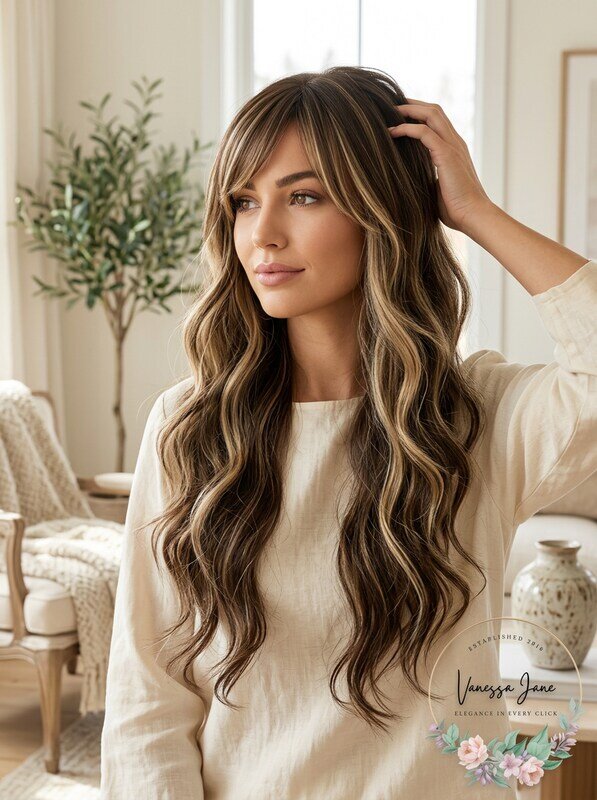 Long Curly Wig Synthetic Wig Beginners Friendly Heat Resistant Elegant Natural L
