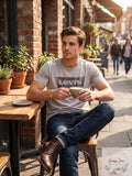 Levis Mens Heathered T-Shirt, Size Medium