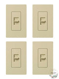 Lutron LG-600H-IV 600W Single-Pole Slide-To-Off Dimmer Ivory (4 Pack) [MR156-UG4