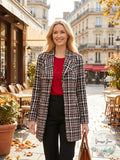 Calvin Klein Womens Black Plaid Jacket