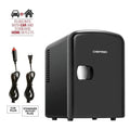 Chefman Mini Portable Personal Fridge  4 Liter Capacity Black