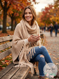 Steve Madden Lurex Knit Tassel Scarf, One Size