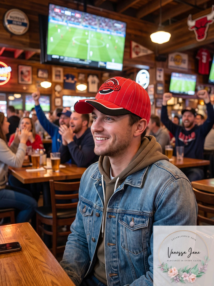 Chicago Windy City Red 3D Embroidered Baseball Cap, Hat