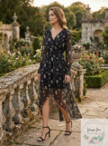 Aqua Dots Multicolor High-Low Casual Dress, Size XS