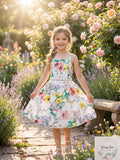 Monteau Big Girls Embellished Floral-Print Dress