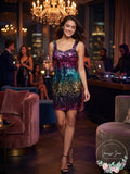 Guess Womens Purple Sequined Color Block Sleeveless, Size 2