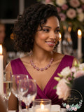 Inc Rose Gold-Tone Multi-Stone Cluster Statement Necklace