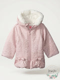 Lippett Girls Toddler Sueded Microfiber Quilted Puffer Jacket, Mauve, 2T
