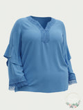 Alfani Women's Plus Size Crochet-Trim Top