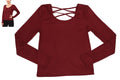 Derek Heart Juniors Rib-Knit Cage- Strappy Back Top
