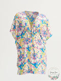 Jessica Simpson Womens Tie-Dyed Caftan Cover-Up