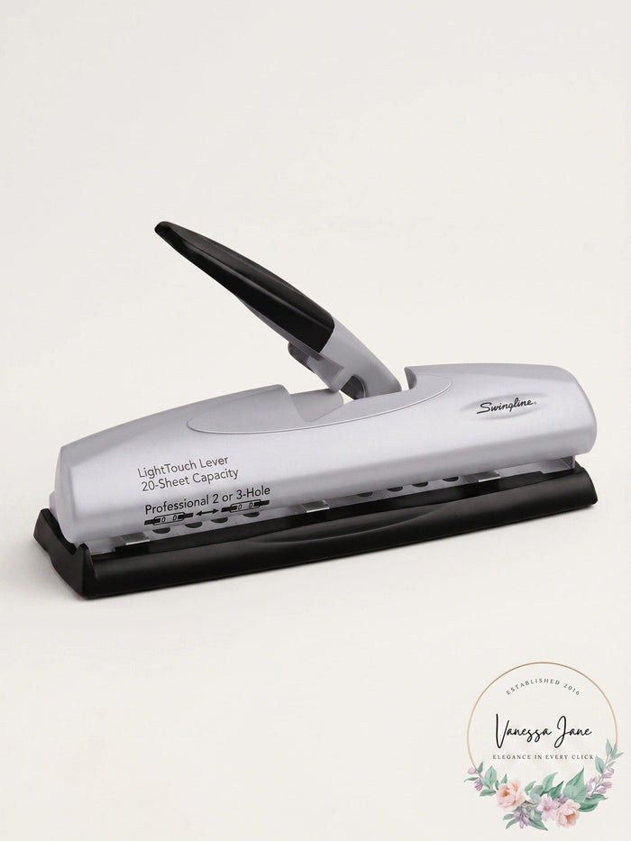 Swingline LightTouch Lever Professional 2- or 3-Hole Punch, 20-Sheet Capacity