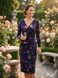Lauren Ralph Lauren Floral Ruched Jersey Dress, Size 2
