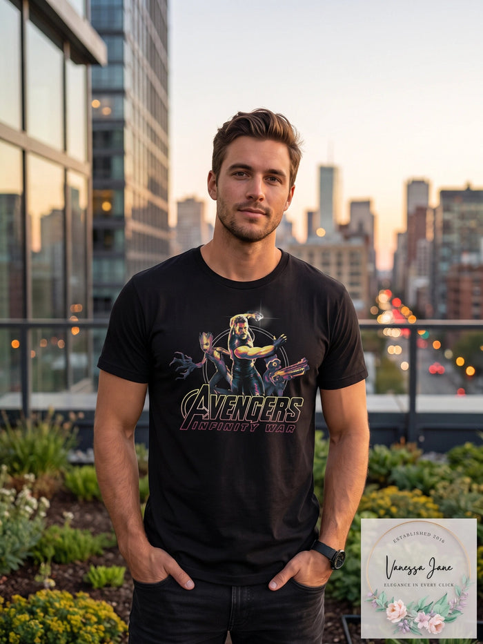 Hybrid Apparel Thor Avengers Mens Graphic T-Shirt, Size Large