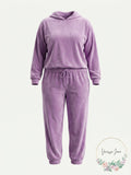 Love, Fire Trendy Plus Size Velour Jogger Pants, Size 3X