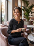 JM Collection Women's Keyhole Top
