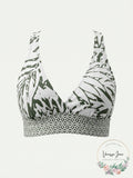 Anne Cole Palm Breeze Cross-Back Bikini Top, Size Small