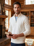 Alfani Mens Quarter-Zip Ribbed Placket Sweater, Size 3XL