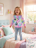 Minnie Yay Big Girls Pullover Sweatshirt - Multicolor, Size Large