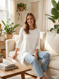 Alfani Asymmetrical-Hem Ruched Top, Size Medium