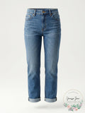 Joes the Scout High Waist Roll Cuff Straight Leg Jeans in Denali, Size 27