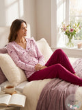 HANRO Sleep and Lounge Button Front Knit Shirt, Size Medium