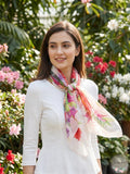 Giani Bernini Signature Tropical Square Scarf, White Multi Floral, One Size